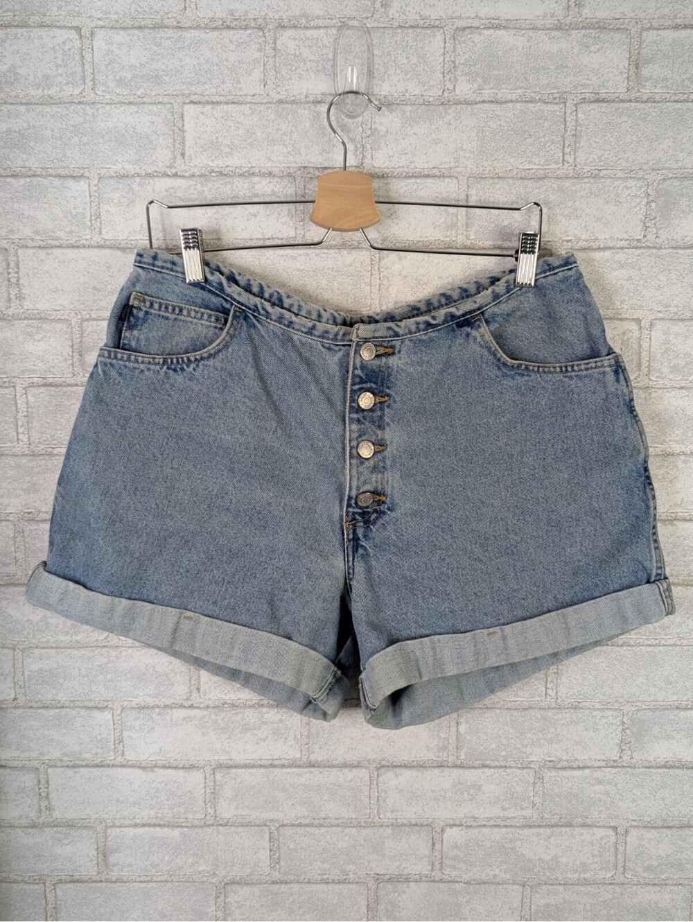 Vintage Gitano Jean Shorts 34in Waist Size 16 Denim Button Fly 3in Inseam 34